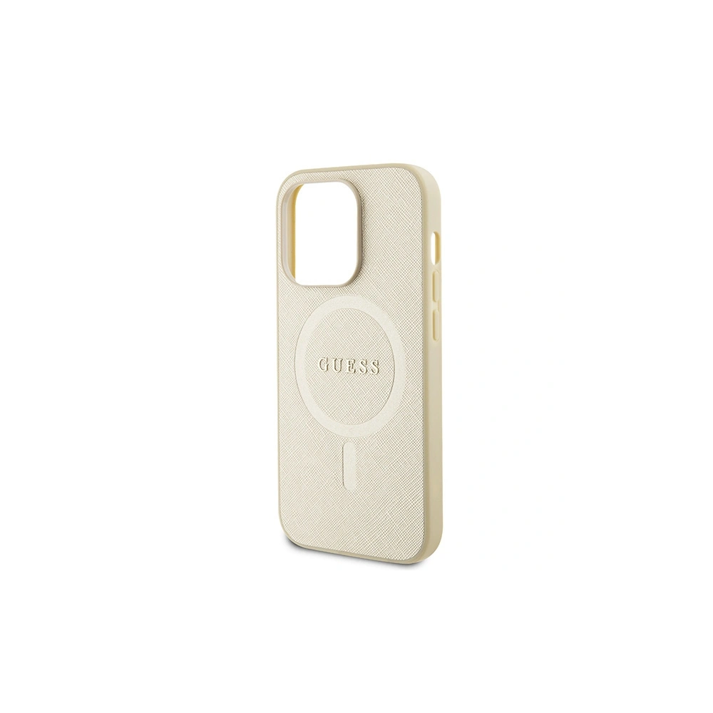 Hurtownia GSM - Etui Guess GUHMP15XPSAHMCB Apple iPhone 15 Pro Max hardcase Saffiano MagSafe zlatý/gold - GUE2945 - {ean13} - Hurt