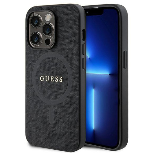 Guess Distributor - 3666339155797 - GUE2946 - Guess GUHMP15XPSAHMCK Apple iPhone 15 Pro Max hardcase Saffiano MagSafe black - B2B homescreen