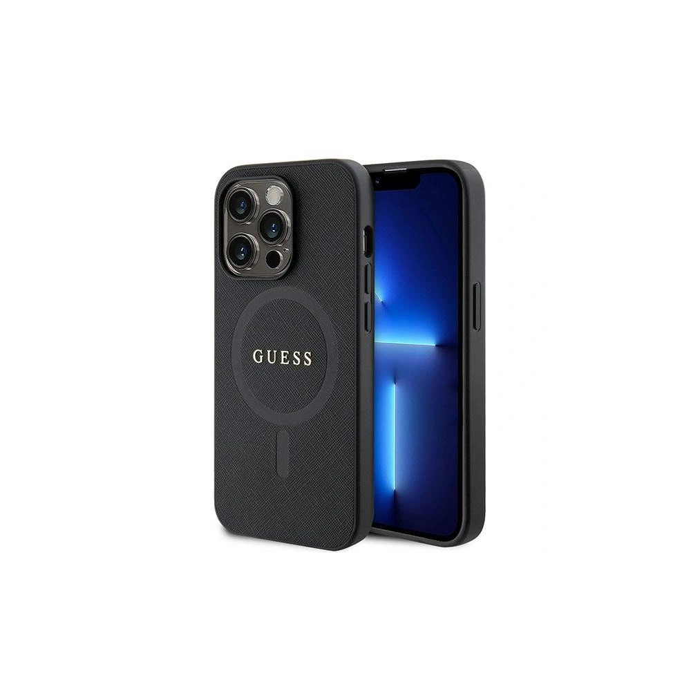 Hurtownia GSM - Case Guess GUHMP15XPSAHMCK Apple iPhone 15 Pro Max Hardcase Saffiano MagSafe schwarz/black - GUE2946 - {ean13} - Hurt