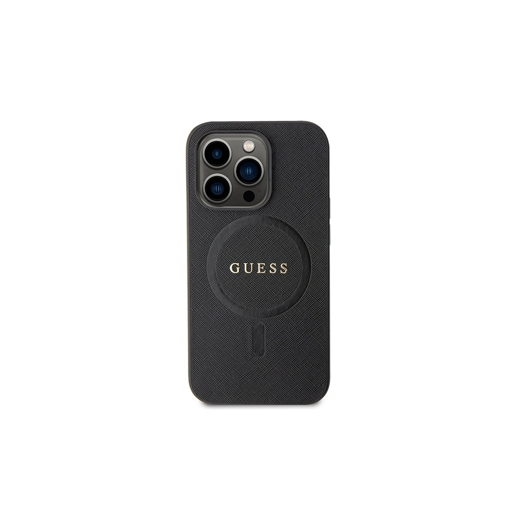 Hurtownia GSM - Case Guess GUHMP15XPSAHMCK Apple iPhone 15 Pro Max Hardcase Saffiano MagSafe schwarz/black - GUE2946 - {ean13} - Hurt