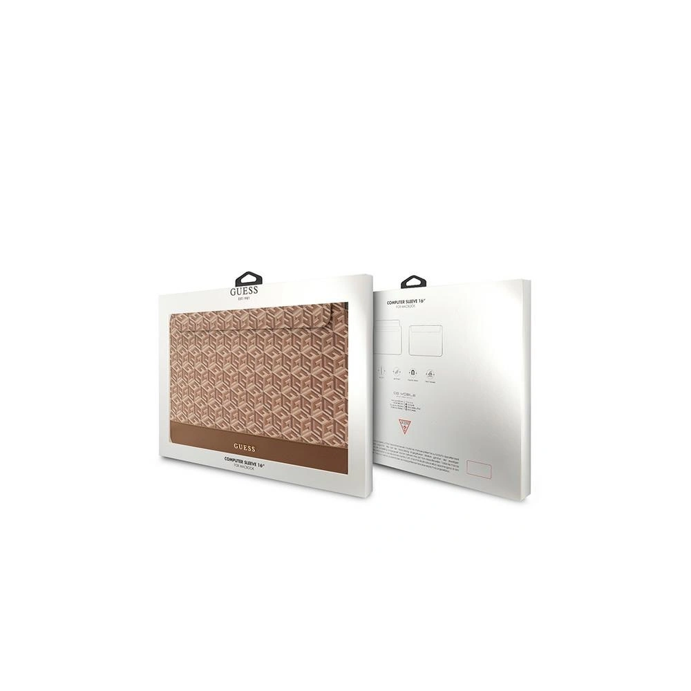 Hurtownia GSM - Etui Guess Sleeve GUCS16HGCFSEW pro notebooky do 16 palců GCube Stripes hnědá/brown - GUE2948 - {ean13} - Hurt