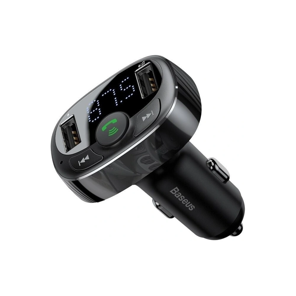 Hurtownia GSM - Transmiter FM Baseus T typ Bluetooth 2xUSB microSD černý - BSU408BLK - {ean13} - Hurt