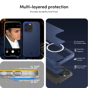 Wholesale Spigen Cyrill Kajuk Mag MagSafe Apple iPhone 15 Pro Max Navy - SPN3097 - {ean13} - Hurt