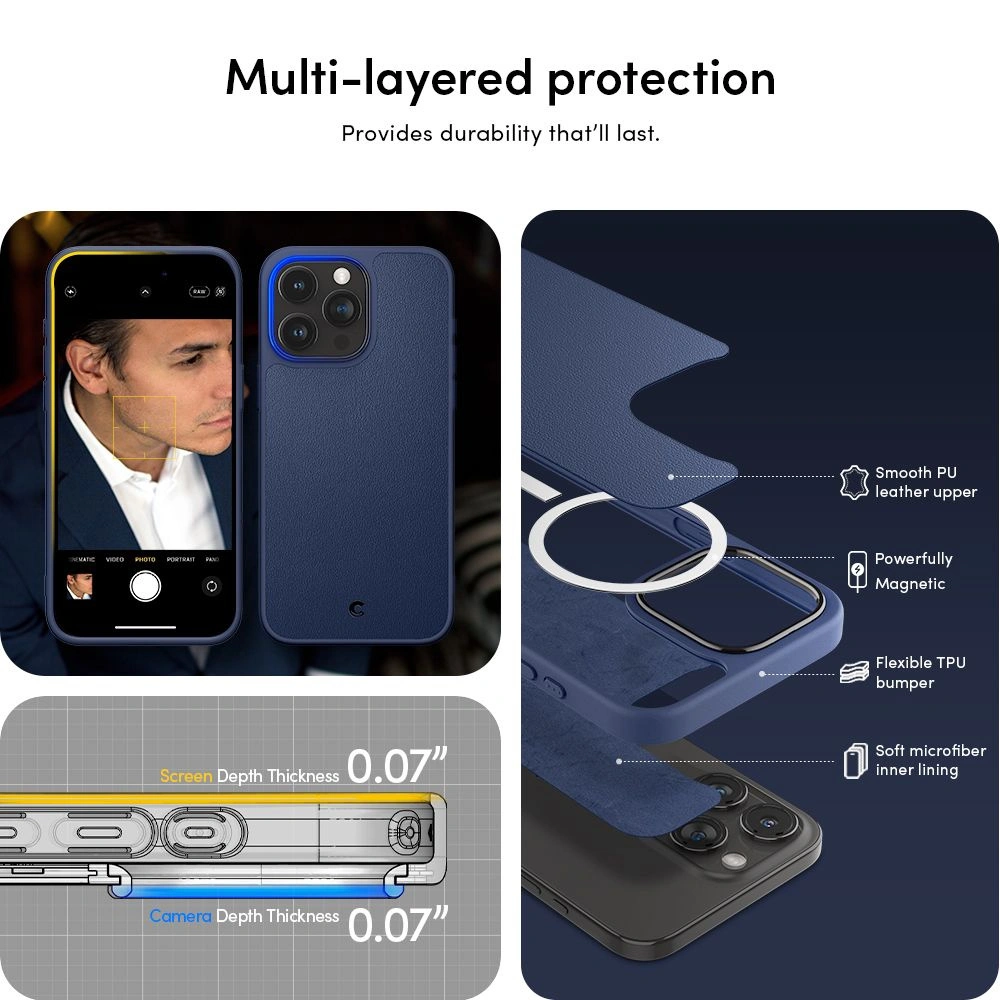 Hurtownia GSM - Etui Spigen Cyrill Kajuk Mag MagSafe Apple iPhone 15 Pro Max Navy - SPN3097 - {ean13} - Hurt