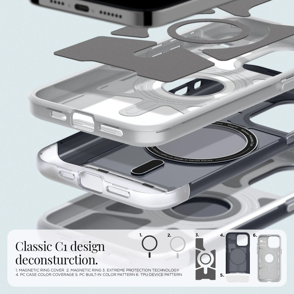 Hurtownia GSM - Etui Spigen Classic C1 Mag MagSafe Apple iPhone 15 Pro Max Graphite - SPN3098 - {ean13} - Hurt