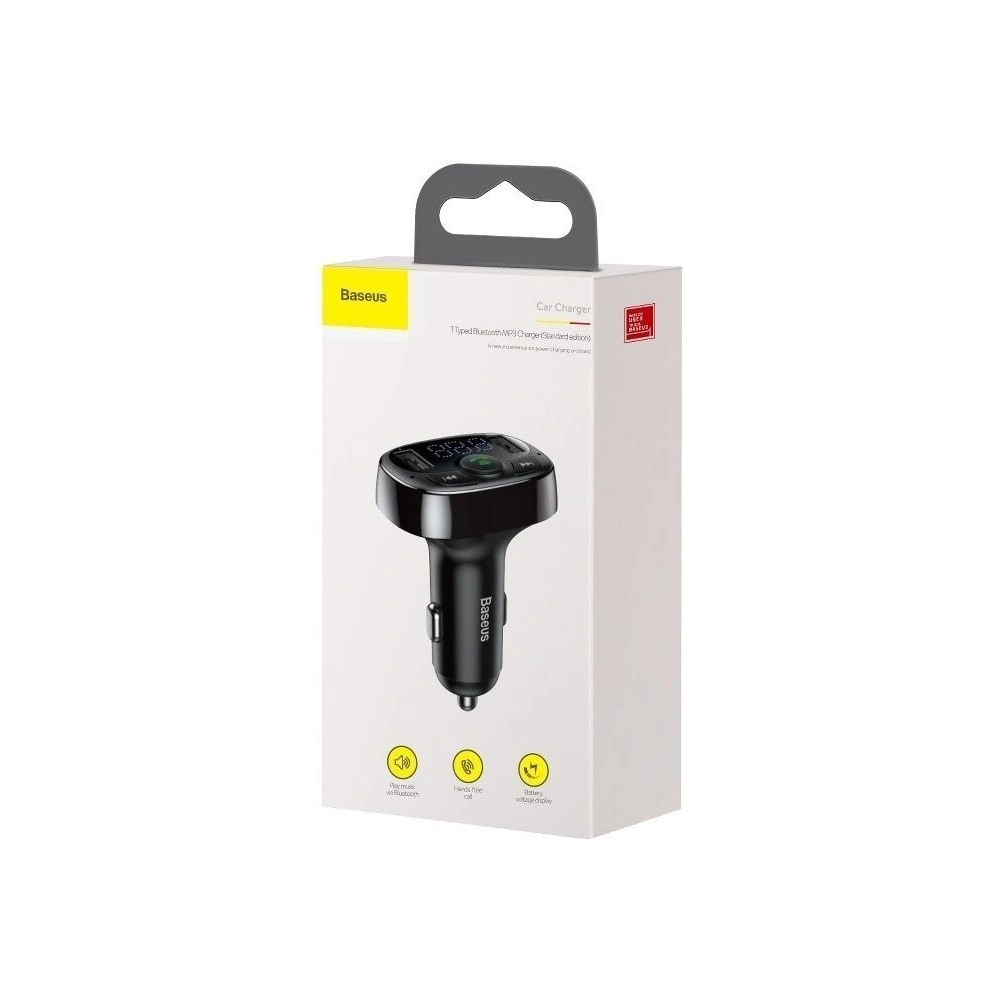 Hurtownia GSM - Transmiter FM Baseus T typ Bluetooth 2xUSB microSD černý - BSU408BLK - {ean13} - Hurt