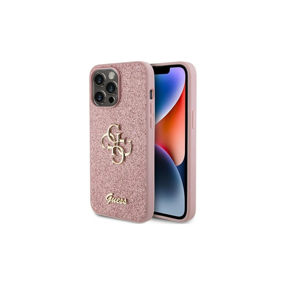 Hurtownia GSM - Etui Guess GUHCP15LHG4SGP Apple iPhone 15 Pro hardcase Glitter Script Big 4G růžový/pink - GUE2949 - {ean13} - Hurt