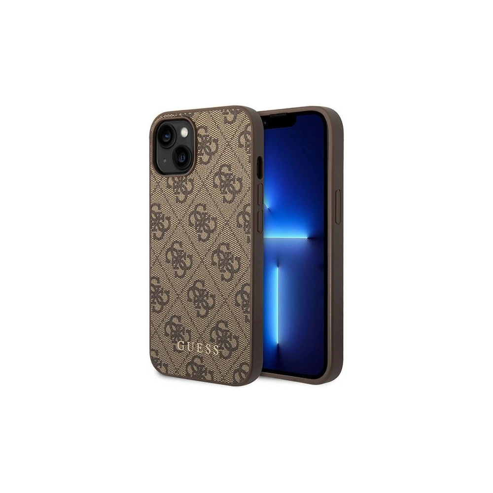 Hurtownia GSM - Case Guess GUHCP15MG4GFBR Apple iPhone 15 Plus / 14 Plus Hartschale 4G Metall Gold-Logo braun/braun - GUE2951 - {ean13} - Hurt