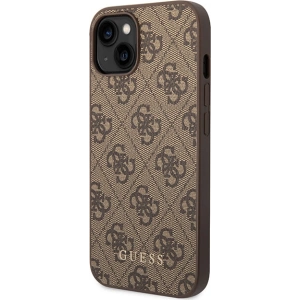 Hurtownia GSM - Etui Guess GUHCP15MG4GFBR Apple iPhone 15 Plus / 14 Plus tvrdý kryt 4G Metal Gold Logo hnědý/brown - GUE2951 - {ean13} - Hurt