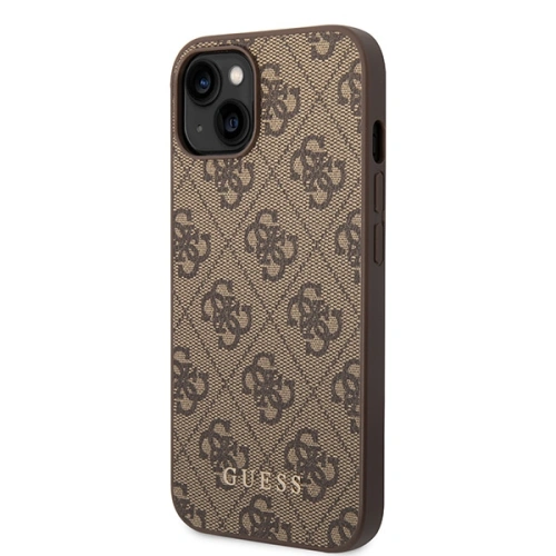 Etui Guess GUHCP15MG4GFBR Apple iPhone 15 Plus / 14 Plus hard case 4G Metal Gold Logo brązowy/brown