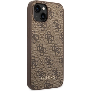 Hurtownia GSM - Etui Guess GUHCP15MG4GFBR Apple iPhone 15 Plus / 14 Plus tvrdý kryt 4G Metal Gold Logo hnědý/brown - GUE2951 - {ean13} - Hurt