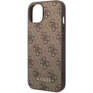 Hurtownia GSM - Etui Guess GUHCP15MG4GFBR Apple iPhone 15 Plus / 14 Plus tvrdý kryt 4G Metal Gold Logo hnědý/brown - GUE2951 - {ean13} - Hurt