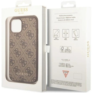 Hurtownia GSM - Etui Guess GUHCP15MG4GFBR Apple iPhone 15 Plus / 14 Plus tvrdý kryt 4G Metal Gold Logo hnědý/brown - GUE2951 - {ean13} - Hurt