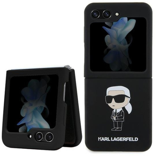 Karl Lagerfeld Distributor - 3666339174057 - KLD1713 - Karl Lagerfeld KLHCZF5SNIKBCK Samsung Galaxy Z Flip5 hardcase Silicone Ikonik black - B2B homescreen