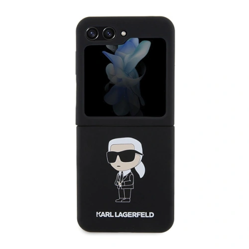 Etui Karl Lagerfeld KLHCZF5SNIKBCK Samsung Galaxy Z Flip5 hardcase Silicone Ikonik czarny/black