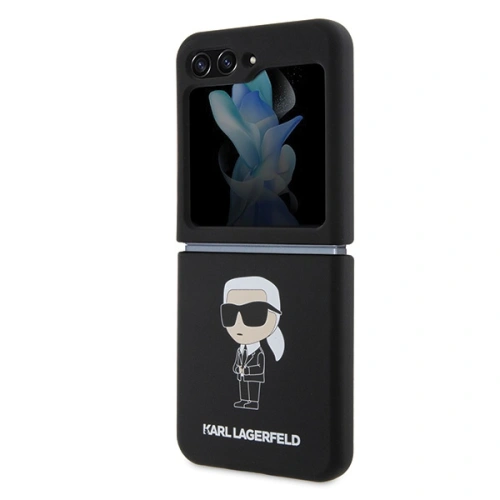 Etui Karl Lagerfeld KLHCZF5SNIKBCK Samsung Galaxy Z Flip5 hardcase Silicone Ikonik czarny/black