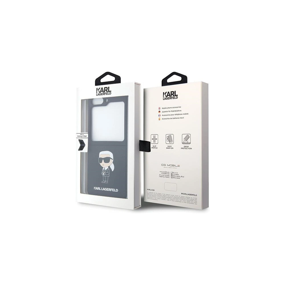 Hurtownia GSM - Etui Karl Lagerfeld KLHCZF5SNIKBCK Samsung Galaxy Z Flip5 hardcase Silicone Ikonik černý/black - KLD1713 - {ean13} - Hurt