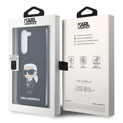 Etui Karl Lagerfeld KLHCZFD5SNIKBCK Samsung Galaxy Z Fold5 hardcase Silicone Ikonik czarny/black