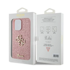 Wholesale Guess GUHCP15XHG4SGP Apple iPhone 15 Pro Max hardcase Glitter Script Big 4G pink - GUE2952 - {ean13} - Hurt