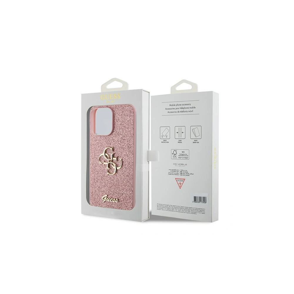 Hurtownia GSM - Case Guess GUHCP15XHG4SGP Apple iPhone 15 Pro Max Hardcase Glitter Script Big 4G rosa/pink - GUE2952 - {ean13} - Hurt