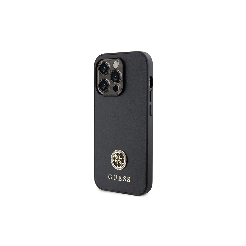 Wholesale Guess GUHCP15XPS4DGPK Apple iPhone 15 Pro Max hardcase Strass Metal Logo black - GUE2953 - {ean13} - Hurt