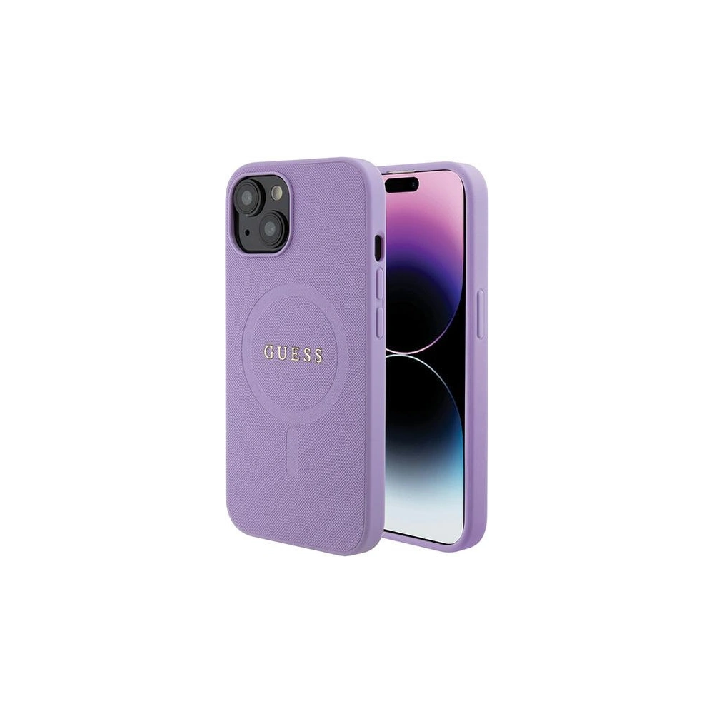 Wholesale Guess GUHMP15SPSAHMCU Apple iPhone 15 hardcase Saffiano MagSafe purple - GUE2954 - {ean13} - Hurt