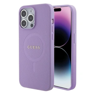 Hurtownia GSM - Etui Guess GUHMP15XPSAHMCU Apple iPhone 15 Pro Max hardcase Saffiano MagSafe fioletowy/purple - GUE2955 - {ean13} - Hurt