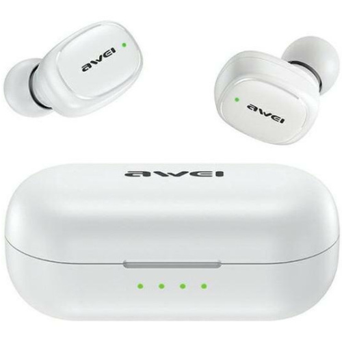Awei Distributor - 6954284001915 - AWEI163 - AWEI T13 Pro Bluetooth 5.1 TWS headphones + docking station white - B2B homescreen