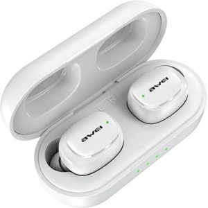 Wholesale AWEI T13 Pro Bluetooth 5.1 TWS headphones + docking station white - AWEI163 - {ean13} - Hurt