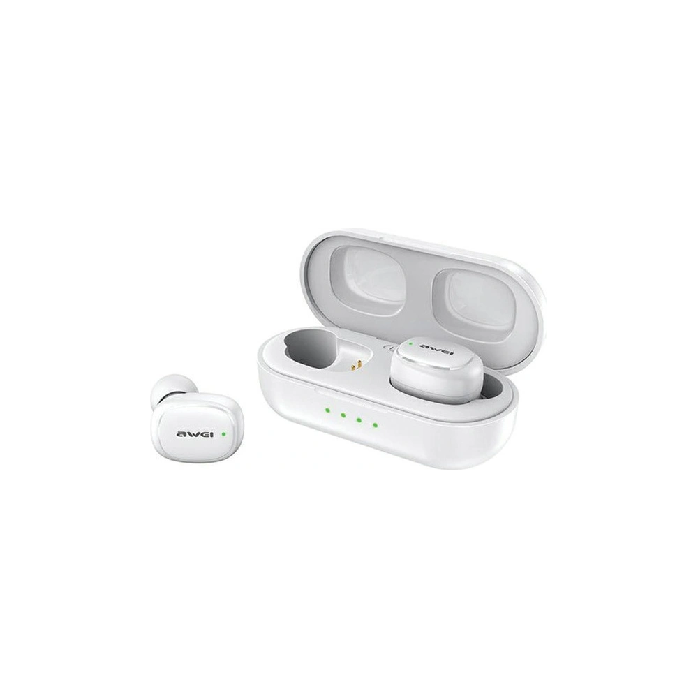 Hurtownia GSM - Căști TWS AWEI T13 Pro Bluetooth 5.1 + stație de docking albă/white - AWEI163 - {ean13} - Hurt