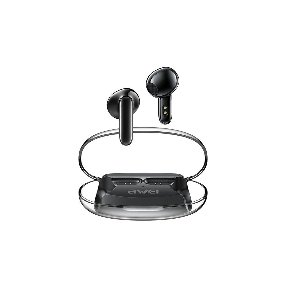 Hurtownia GSM - Sluchátka TWS AWEI T85 ENC Bluetooth 5.3 + dokovací stanice černá/black - AWEI166 - {ean13} - Hurt