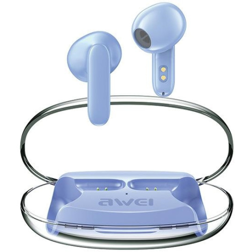 Hurtownia Awei - 6954284006613 - AWEI167 - Słuchawki TWS AWEI T85 ENC Bluetooth 5.3 + stacja dokująca niebieski/blue - B2B homescreen