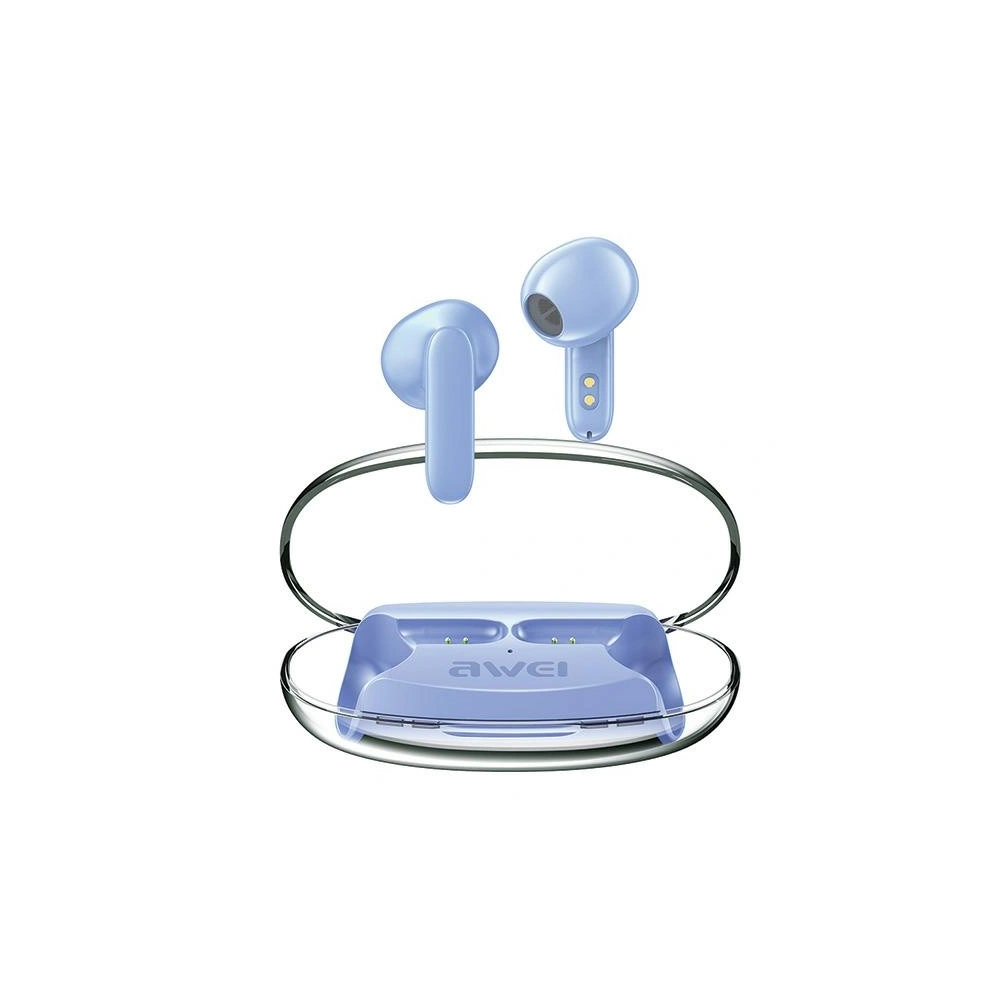 Hurtownia GSM - Sluchátka TWS AWEI T85 ENC Bluetooth 5.3 + dokovací stanice modrá/blue - AWEI167 - {ean13} - Hurt