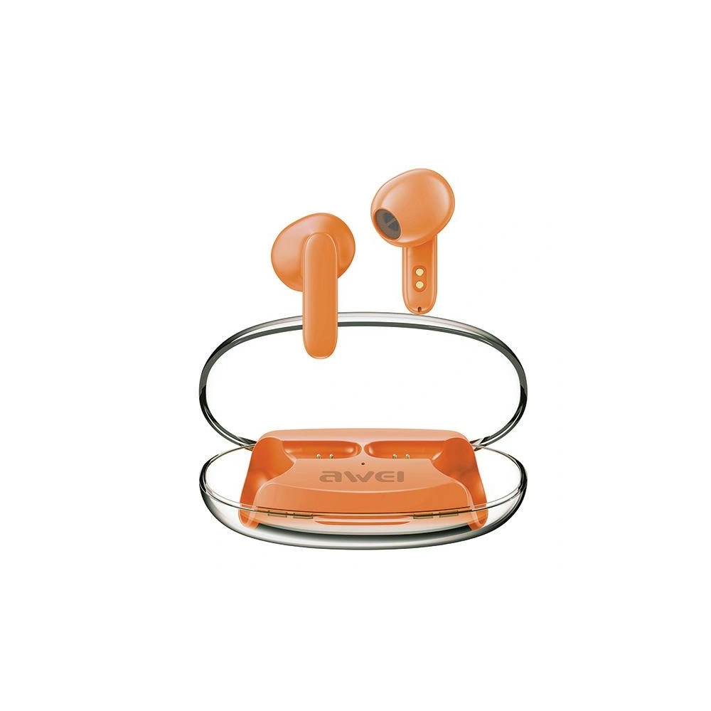 Hurtownia GSM - TWS Kopfhörer AWEI T85 ENC Bluetooth 5.3 + Dockingstation orange - AWEI168 - {ean13} - Hurt