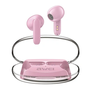 Hurtownia GSM - Sluchátka TWS AWEI T85 ENC Bluetooth 5.3 + dokovací stanice růžová/pink - AWEI169 - {ean13} - Hurt
