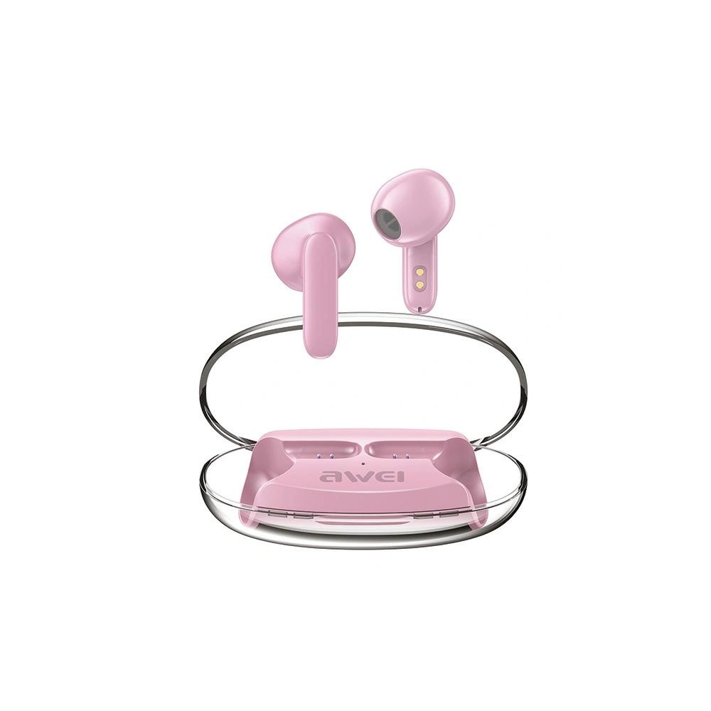 Hurtownia GSM - AWEI T85 ENC TWS fülhallgató Bluetooth 5.3 + dokkoló állomás rózsaszín/pink - AWEI169 - {ean13} - Hurt