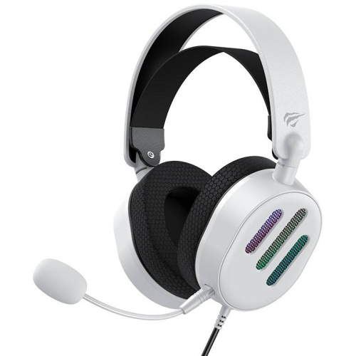 Havit Distributor - 6939119068257 - HVT221 - Havit GAMENOTE H2038U RGB USB-A gaming headphones (white) - B2B homescreen