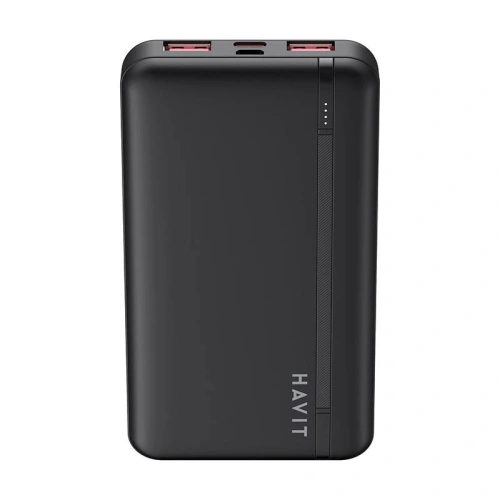 Powerbank HAVIT PB90 10000 mAh, 2x USB-A, 1x USB-C, PD (czarny)