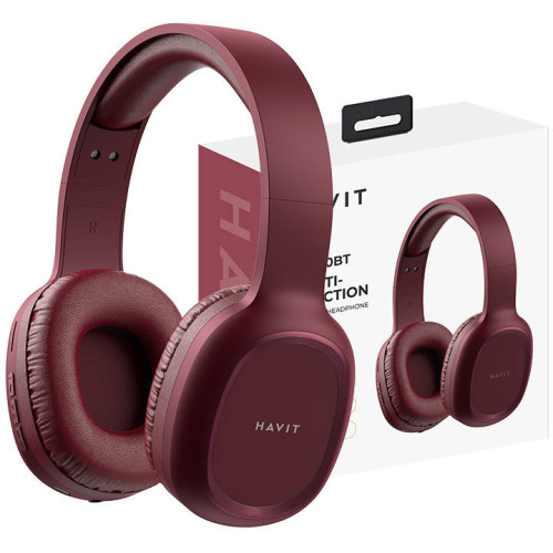 Havit Distributor - 6939119045722 - HVT225 - Havit H2590BT PRO Bluetooth 5.1 Wireless Headphones (red) - B2B homescreen