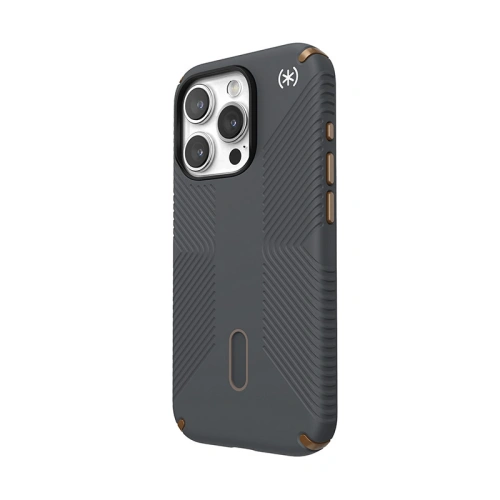 Etui Speck Presidio2 Grip ClickLock & MagSafe Apple iPhone 15 Pro (Charcoal Grey/Cool Bronze)