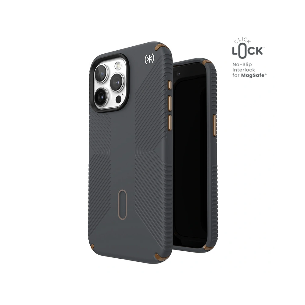 Wholesale Speck Presidio2 Grip ClickLock & MagSafe Apple iPhone 15 Pro Max (Charcoal Grey/Cool Bronze) - SPK558 - {ean13} - Hurt