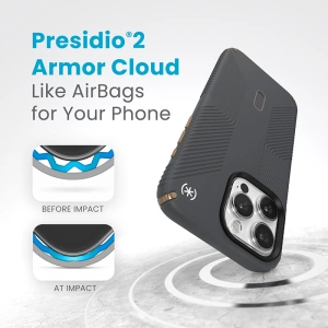 Wholesale Speck Presidio2 Grip ClickLock & MagSafe Apple iPhone 15 Pro Max (Charcoal Grey/Cool Bronze) - SPK558 - {ean13} - Hurt