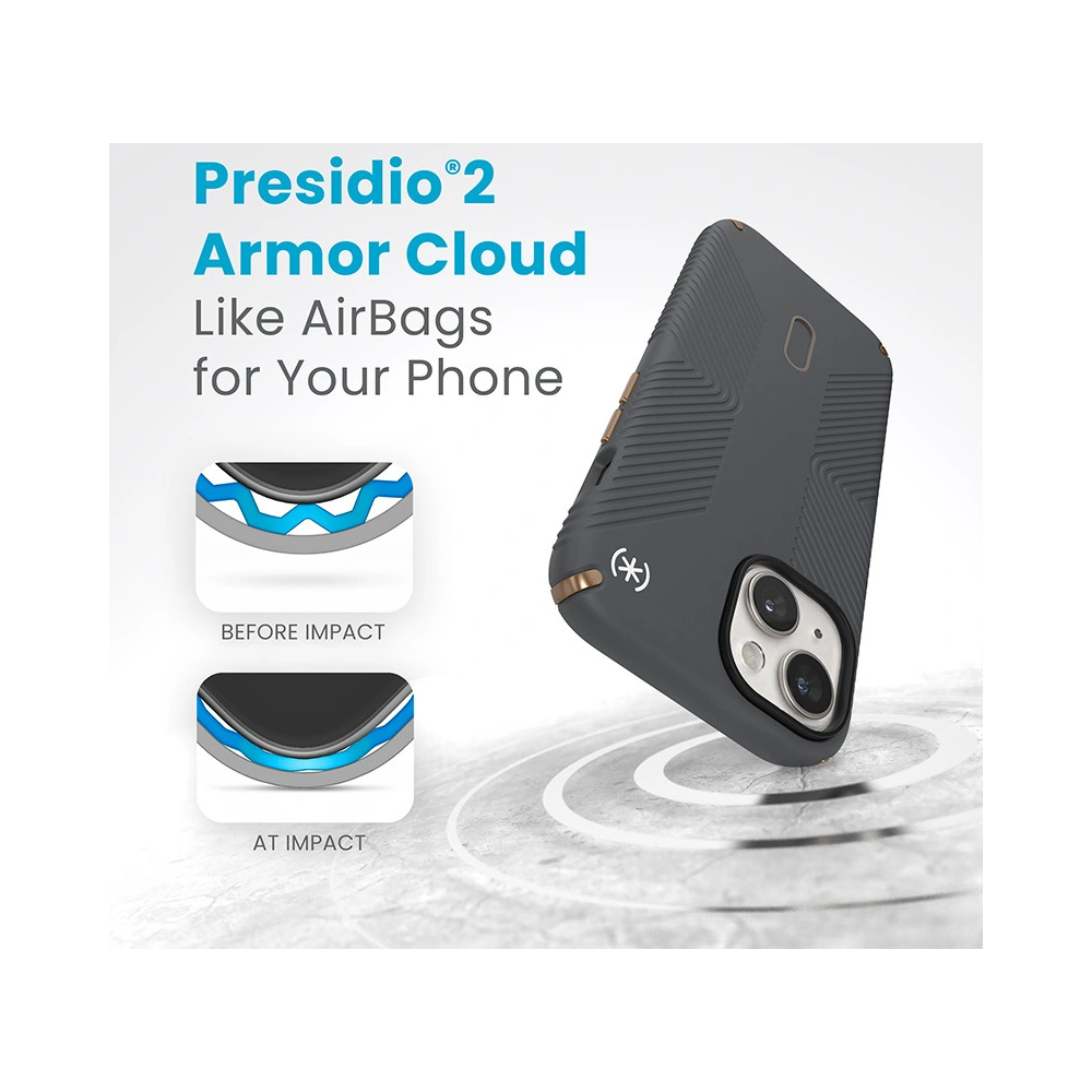 Wholesale Speck Presidio2 Grip ClickLock & MagSafe Apple iPhone 15 (Charcoal Grey/Cool Bronze) - SPK559 - {ean13} - Hurt