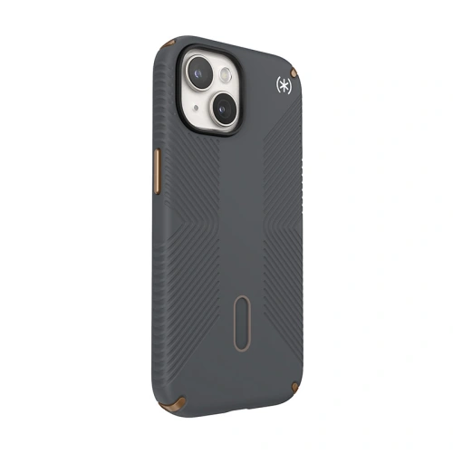 Etui Speck Presidio2 Grip ClickLock & MagSafe Apple iPhone 15 (Charcoal Grey/Cool Bronze)