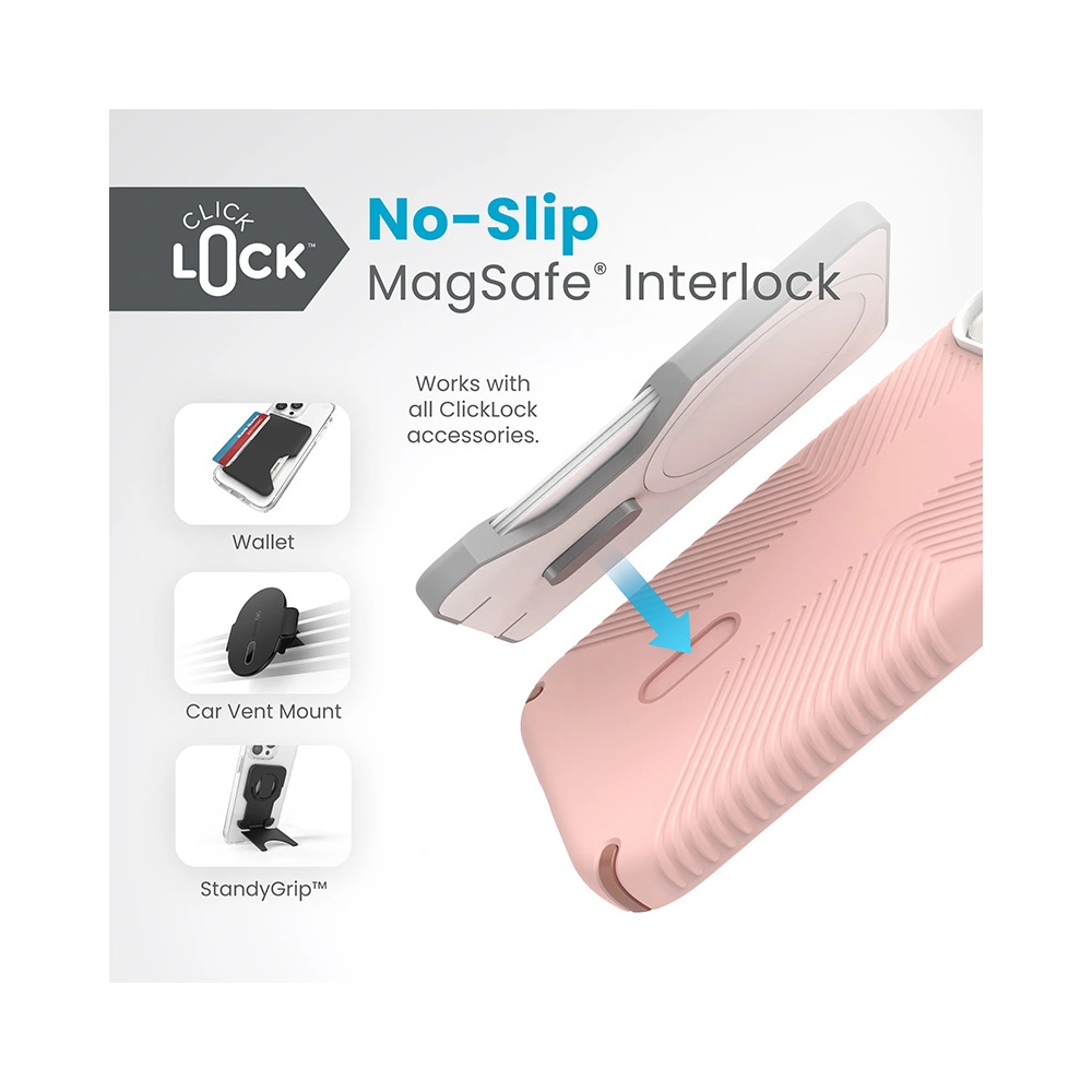 Wholesale Speck Presidio2 Grip ClickLock & MagSafe Apple iPhone 15 (Dahlia Pink/Rose Copper) - SPK560 - {ean13} - Hurt