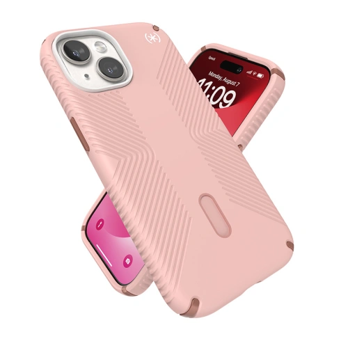 Etui Speck Presidio2 Grip ClickLock & MagSafe Apple iPhone 15 (Dahlia Pink/Rose Copper)