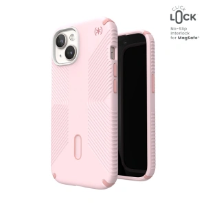 Etui Speck Presidio2 Grip ClickLock & MagSafe Apple iPhone 15 (Nimbus Pink/Dahlia Pink)
