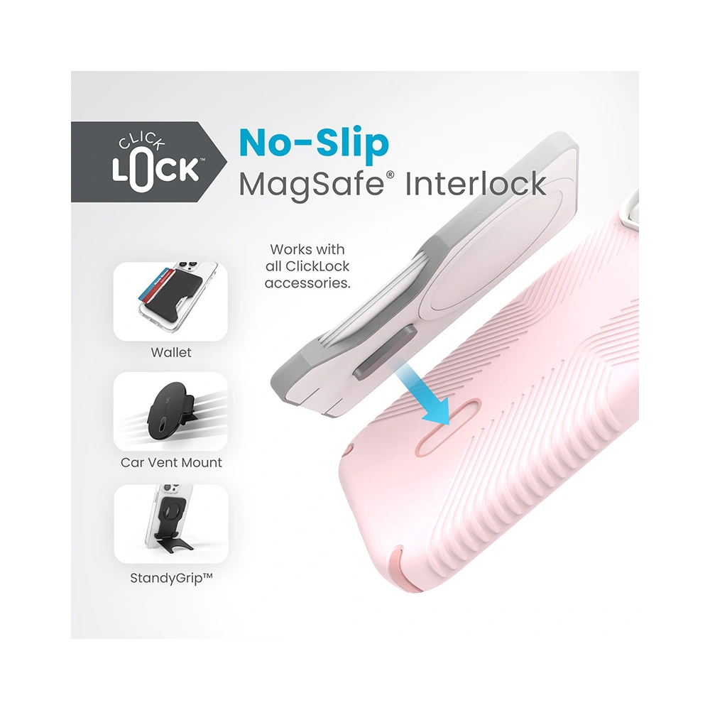 Hurtownia GSM - Etui Speck Presidio2 Grip ClickLock & MagSafe Apple iPhone 15 (Nimbus Pink/Dahlia Pink) - SPK561 - {ean13} - Hurt