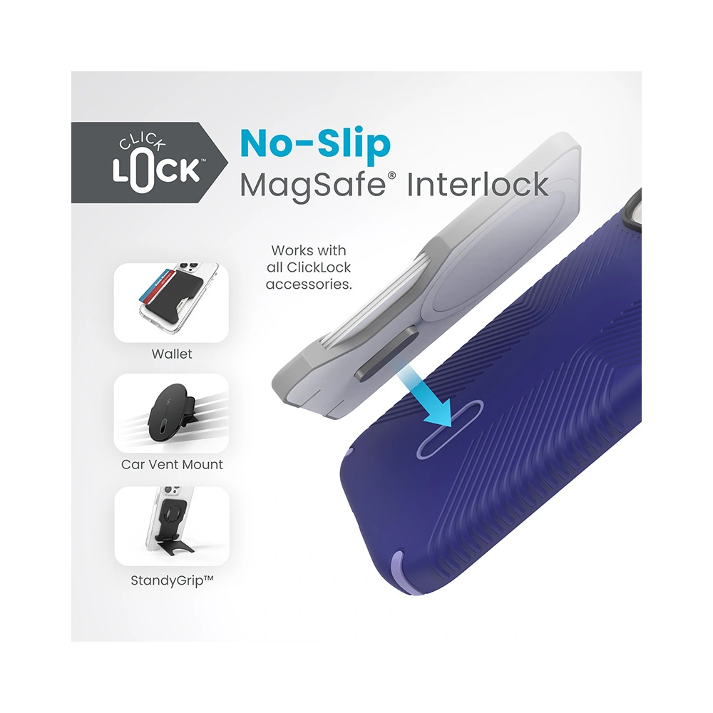 Hurtownia GSM - Etui Speck Presidio2 Grip ClickLock & MagSafe Apple iPhone 15 (Jövő Kék/Lila Tinta) - SPK562 - {ean13} - Hurt