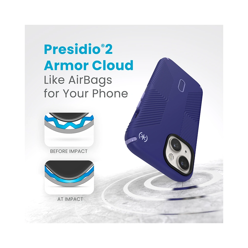 Wholesale Speck Presidio2 Grip ClickLock & MagSafe Apple iPhone 15 (Future Blue/Purple Ink) - SPK562 - {ean13} - Hurt